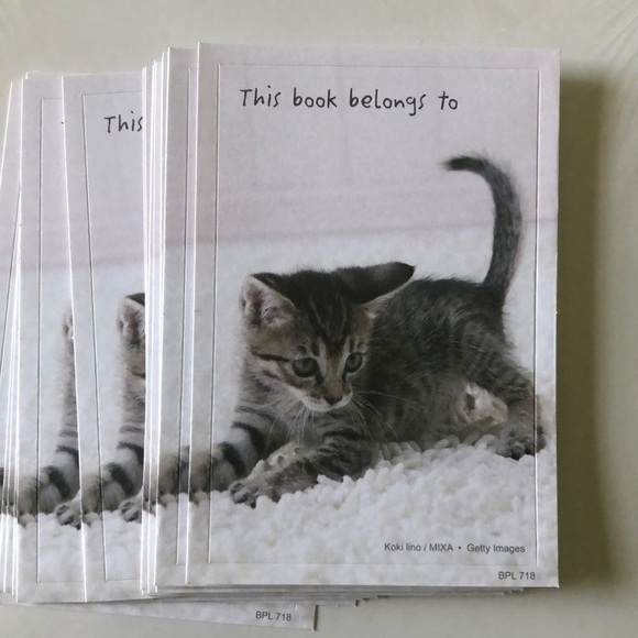 Other - Kitty Cat Book Stickers - Set of 2